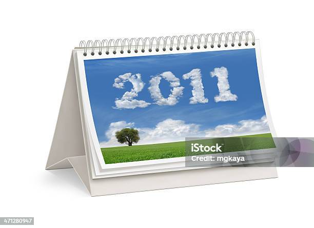 Новый Год 2011 Настольный Календарь Cover — стоковые фотографии и другие картинки 2011 - 2011, Без людей, Белый фон