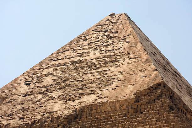 Pyramid of Chephren Detail of Chepren's Pyramid, Giza, Egypt. pyramid giza pyramids close up egypt stock pictures, royalty-free photos & images