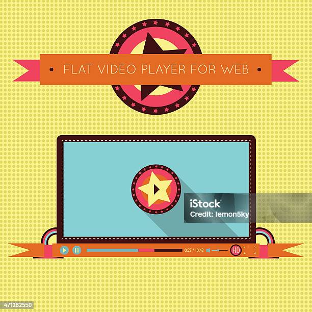 Oldi Video Interface Retro Vintage Video Player Interface For Web Stock Illustration ...