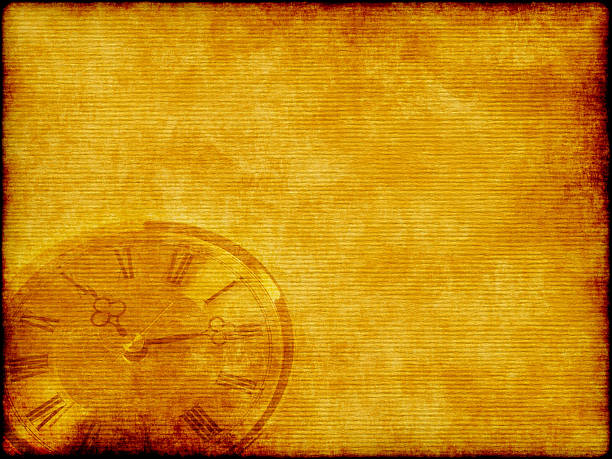 istock Antique clock on grunge paper 471283212