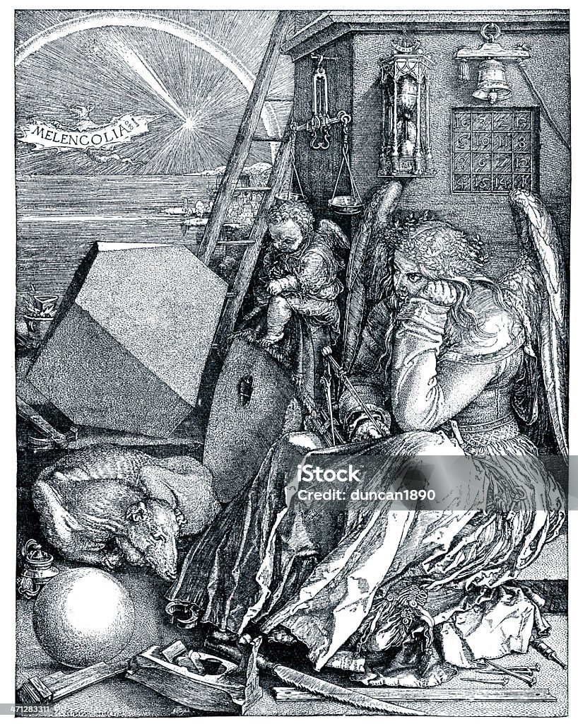 Le Melancholia - Illustration de Albrecht Dürer libre de droits