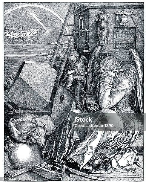 Le Melancholia Vecteurs libres de droits et plus d'images vectorielles de Albrecht Dürer - Albrecht Dürer, Déception, Gravure sur bois