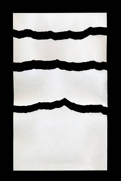 Torn Piece Ready for your message, isolated. torn paper effect stock pictures, royalty-free photos & images