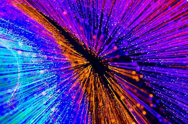 istock Colorful abstract background, using motion blur from tunnel lights night 471286436