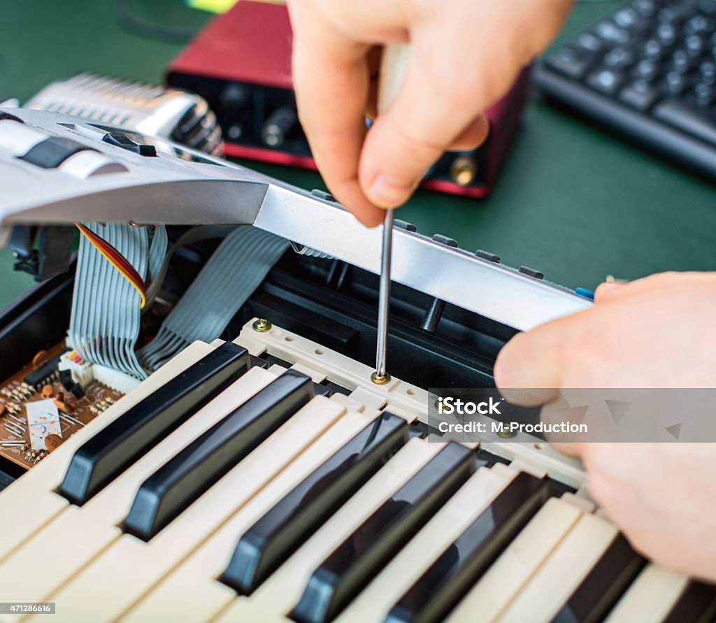 Midi Controller Hand Male Hand Fixing Midi Keyboard Controller Stock Photo - Download Image ...