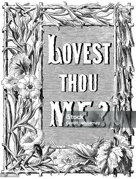 Lovest Thou Me Stock Illustration - Download Image Now - 19th Century Style, Advice, Antique