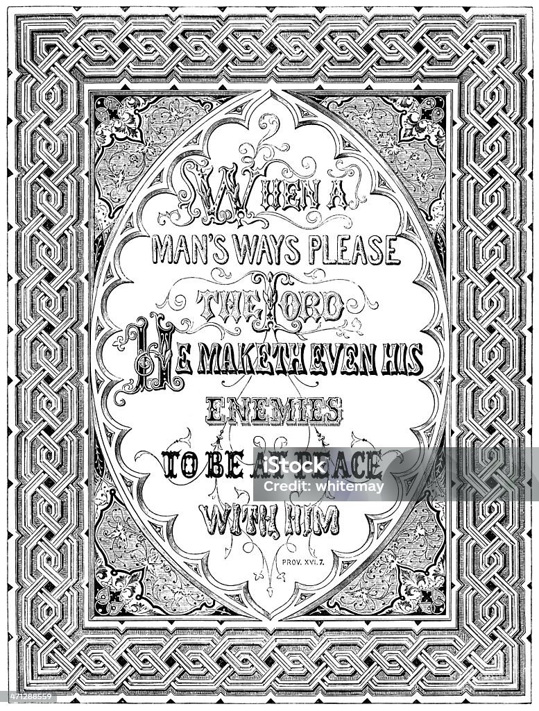 Cuando un hombre de las formas A la de Lord (Victorian texto religioso - Ilustración de stock de Biblia libre de derechos