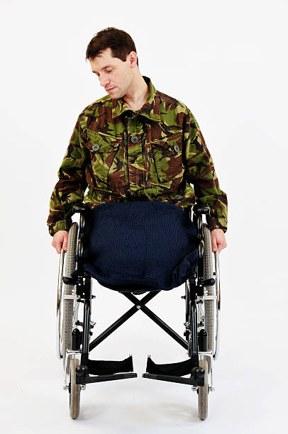 istock Upset Soldier In Wheelchair 471288603
