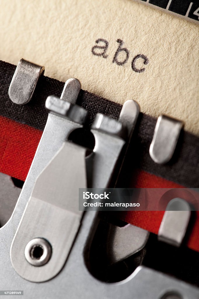 "abc", escrito com uma velha Máquina de Escrever - Royalty-free Alfabeto Foto de stock