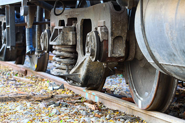 istock Wheel of train or railway, Supension base of train. 471289628
