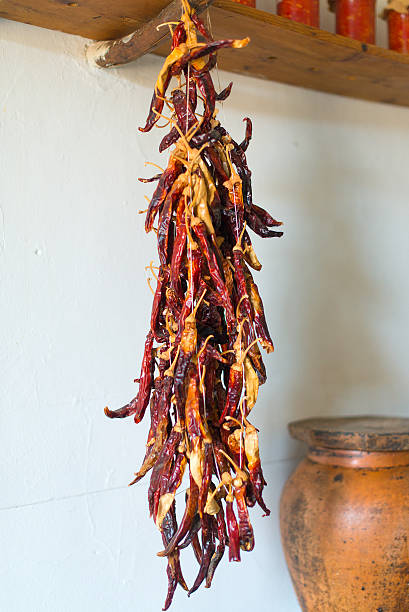 istock Bunch of dried red chili peppers. 471289774