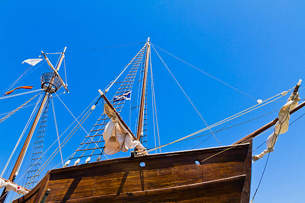 istock Bow Of A Sailing Ship From Below 471291819