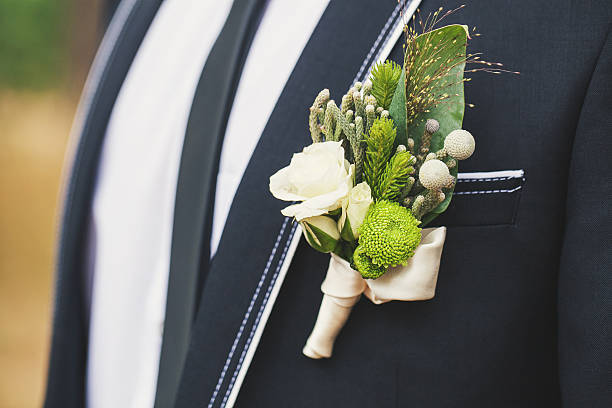 istock Boutonniere on his jacket 471292546