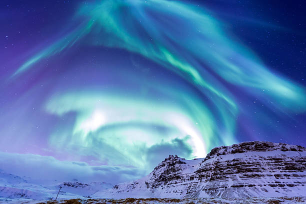 The Northern Light Aurora Iceland stock photo