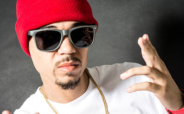istock Black Rapper Hip Hop With Sunglasses Bling And Attitude 471293072