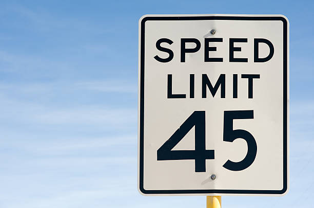 istock Forty Five 45 Miles Per Hour Speed Limit Sign 471293565