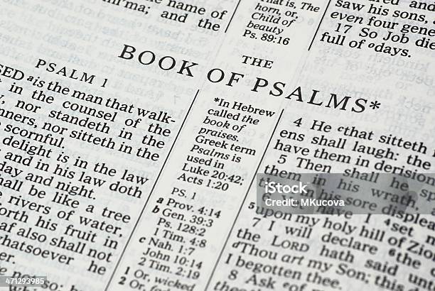 Foto de Reserve De Salmos e mais fotos de stock de Salmos - Salmos, Bíblia, Página