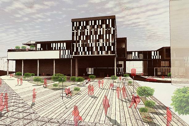 istock 3D Render of Modern Building Design and Enviroment 471296416