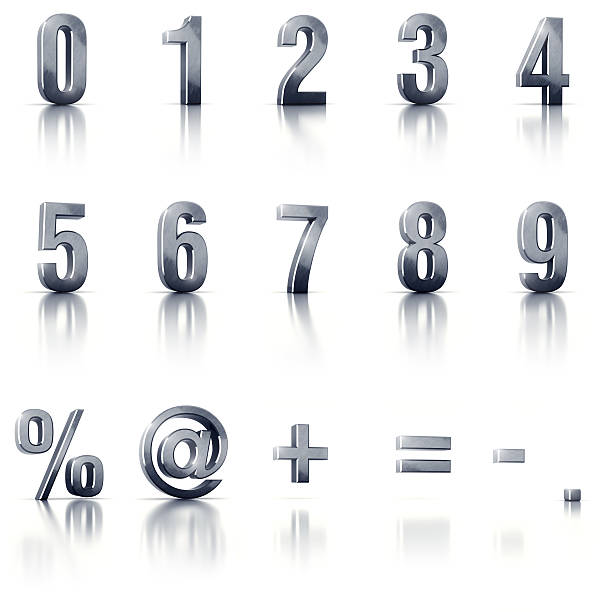 3d digits stock photo