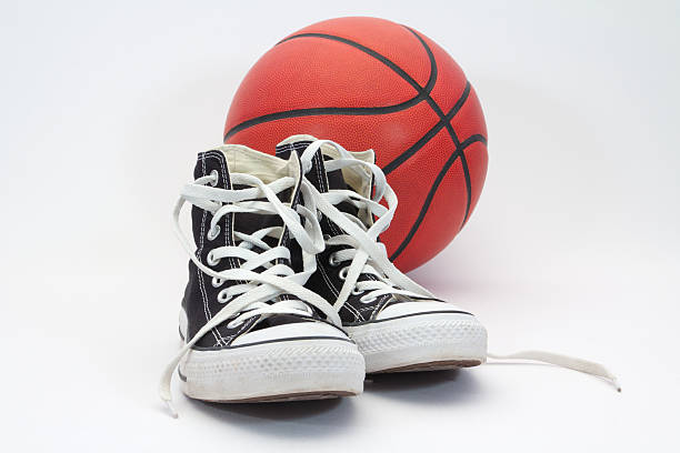 istock High Top Shoes and Basketball 471298017
