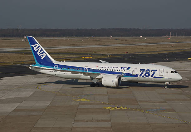 Boeing 787-8 of All Nippon Airways (ANA) stock photo