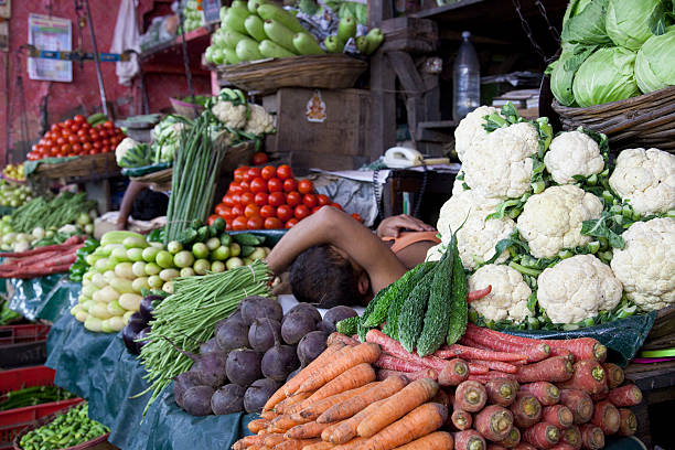 Vegetables on a black background.