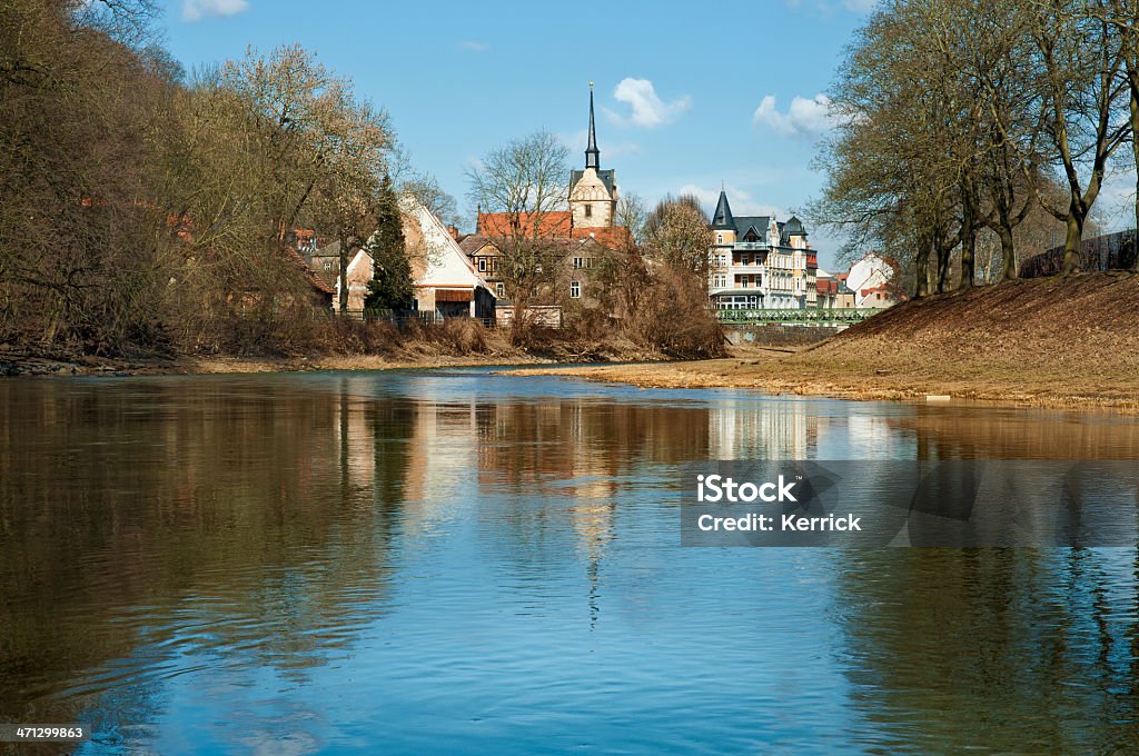 city Gera, Deutschland. Kirche im Viertel Untermhaus - Lizenzfrei Alt Stock-Foto