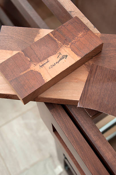 istock Cherry Wood Stained Swatches For Custom Built Cabinets 471300155