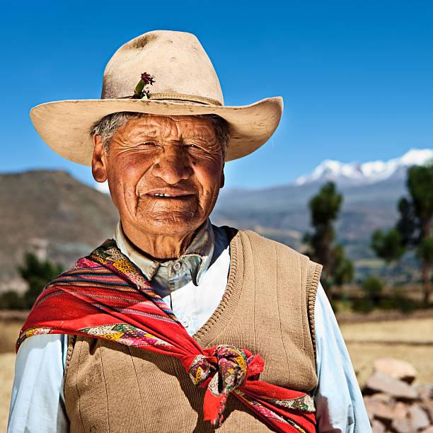 istock Peruvian man in national clothing, Chivay, Peru 471300447