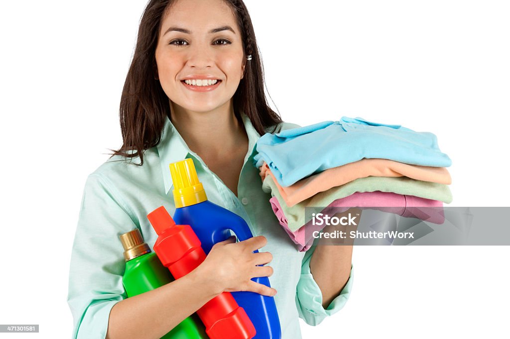 Mí y mi limpieza de lavandería y planchado - Foto de stock de Adolescente libre de derechos