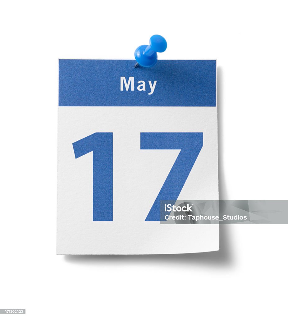 17. Mai-Kalender - Lizenzfrei Mai Stock-Foto