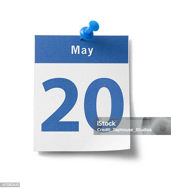20 De Mayo De Calendario Foto de stock y más banco de imágenes de Acontecimiento - Acontecimiento, Azul, Blanco - Color