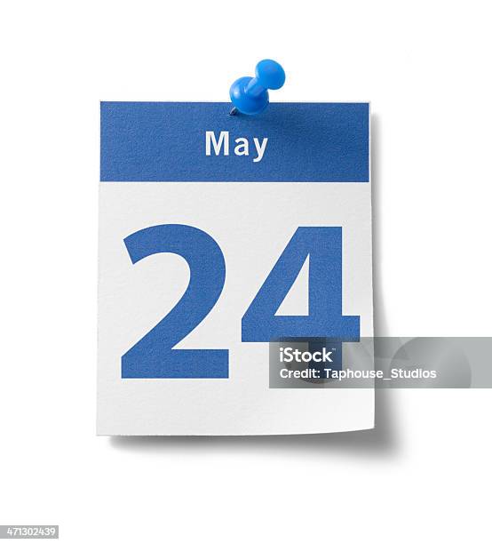 May 24th Calendar Stock Photo - Download Image Now - 20-24 Years, Adhesive Note, May