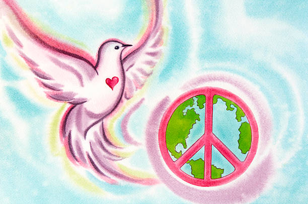 Peace On Earth vector art illustration
