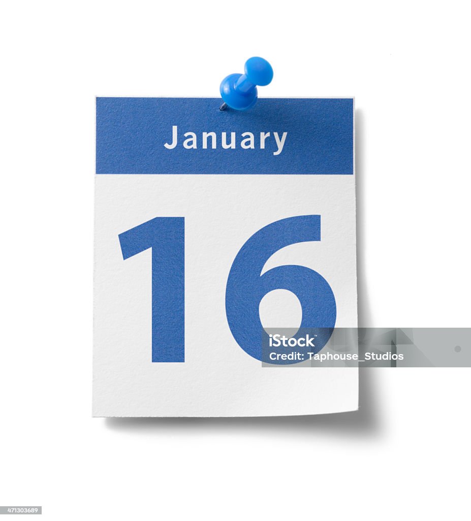 16 января Календарь - Стоковые фото Без людей роялти-фри