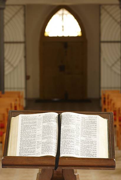 istock Bible at church 471303793