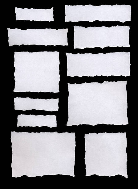 Torn Piece Ready for your message, isolated. torn paper stock pictures, royalty-free photos & images