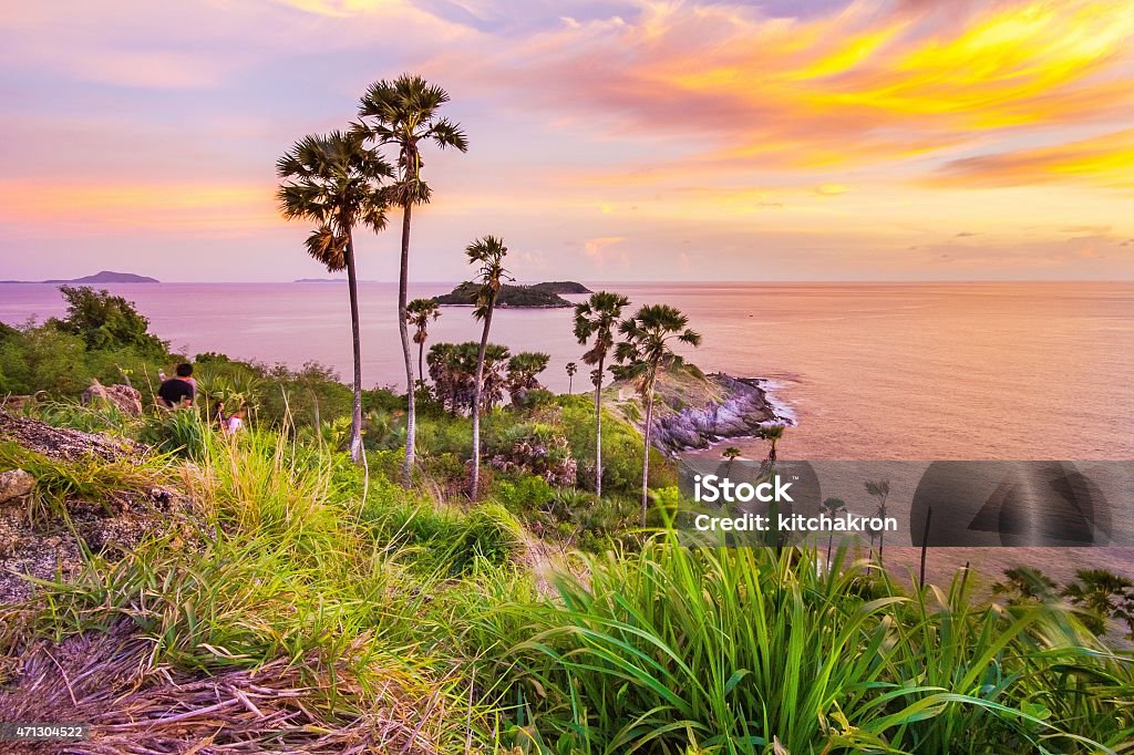 Phuket, Thailand Cape is a mountain of rock that extends into the sea in Phuket, Thailand 2015 Stock Photo