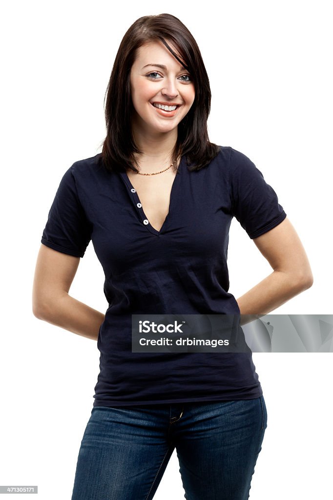 Female Portrait Portrait of a woman on a white background. http://s3.amazonaws.com/drbimages/m/marbra.jpg 16-17 Years Stock Photo
