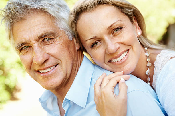 istock Happy, romantic, mature couple smiling together 471306483