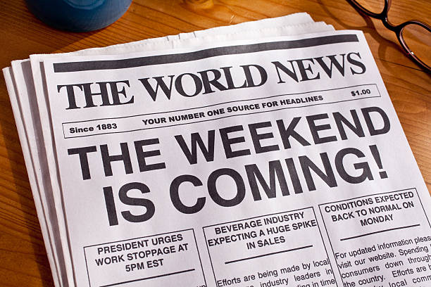 Weekend Headline TGIF stock photo