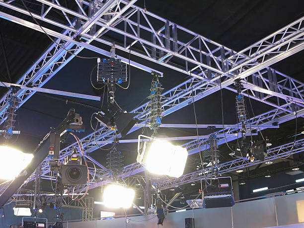 istock structures of tv studio illumination equipment and projectors 471307550