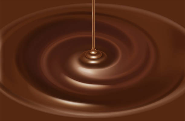 ilustrações de stock, clip art, desenhos animados e ícones de ilustração da fonte de chocolate. - chocolate swirl backgrounds coffee