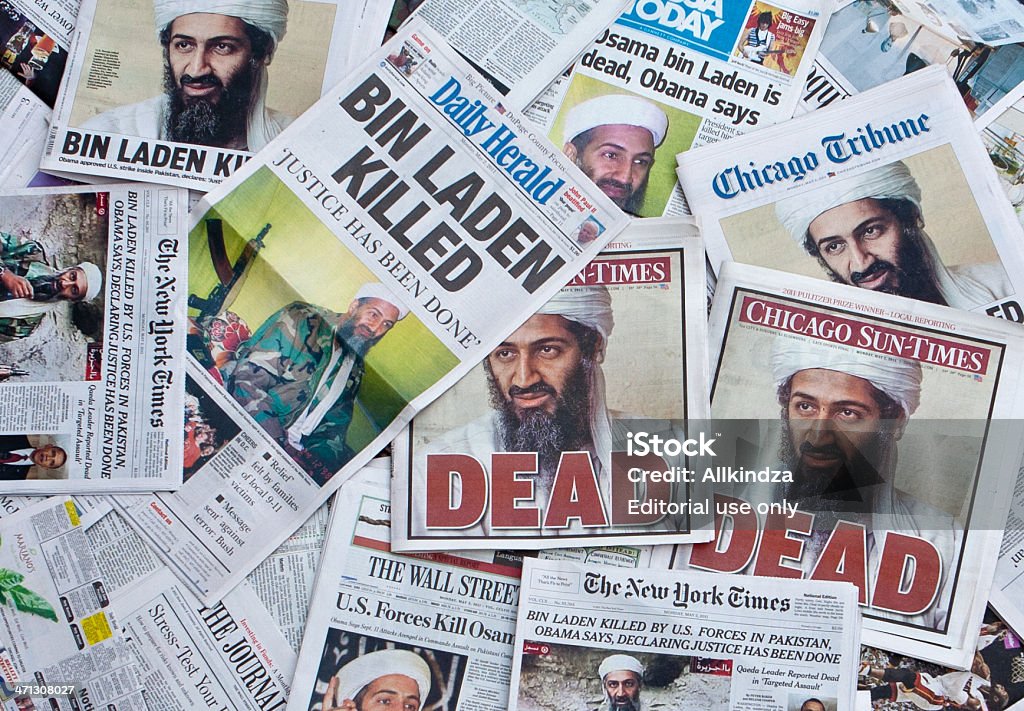 Osama Bin Laden Dead Newspaper Headlines Horz Stock Photo - Download Image  Now - Osama Bin Laden, Barack Obama, Newspaper - iStock