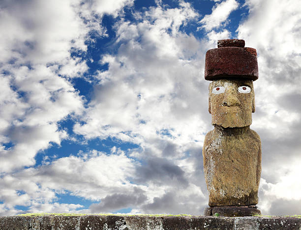 ahu ko te riku-wyspa wielkanocna - moai statue statue ancient past zdjęcia i obrazy z banku zdjęć