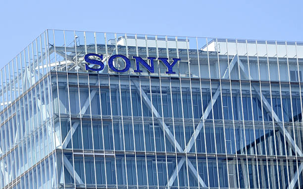 logotipo de sony - distrito de shinagawa fotografías e imágenes de stock