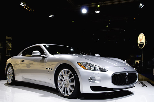 Amsterdam, The Netherlands - March 27, 2007: Maserati Gran Turismo on display at the 2007 Amsterdam Motorshow.