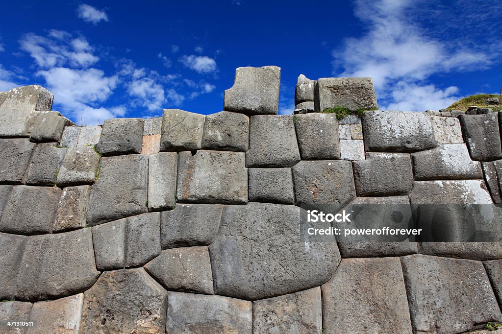 Sacsayhuamán a Cusco, in Perù - Foto stock royalty-free di A forma di blocco