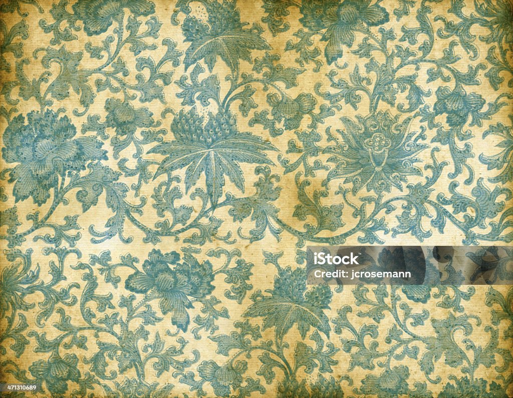 Старый Грязный цветочные обои - Стоковые иллюстрации Ткань роялти-фри