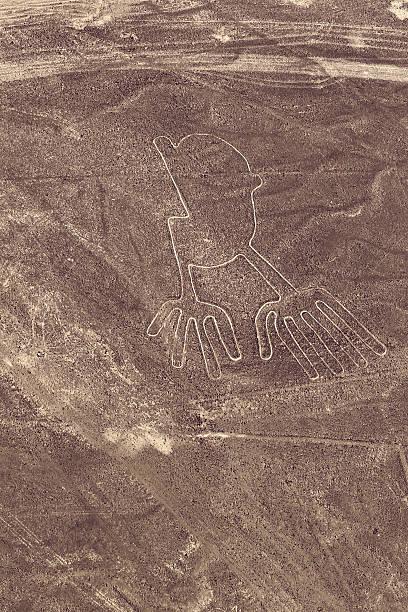 linee di nazca-mani - prehistoric antiquity foto e immagini stock